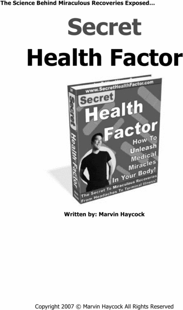 Product picture The Secret Health Factor